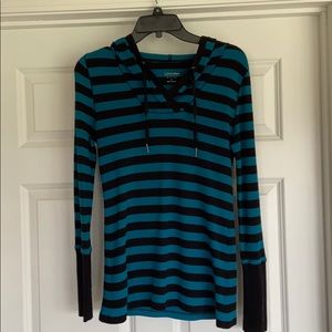 Calvin Klein Striped hoodie. Size L.